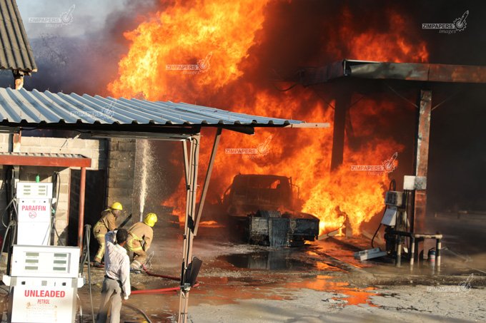 Mutare service station razed down